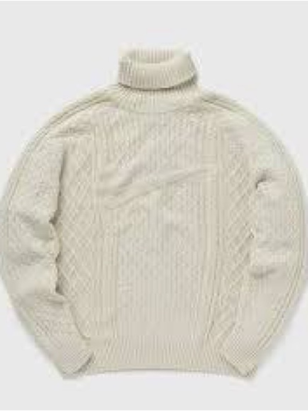 Nike Men's Cream Cable Turtleneck Sweater